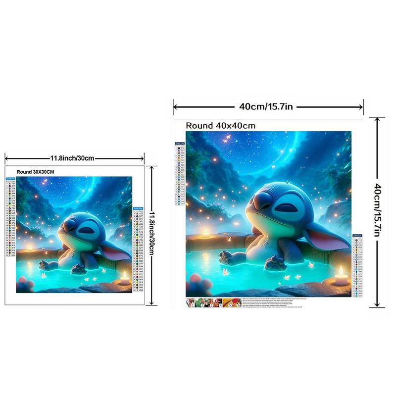 Cartoon Stitch Pattern DIY Diamond Arts Colorful Painting Kit without Frame, DIY 5D Diamond Arts Colorful Painting Kit, Wall Art Decor for Home