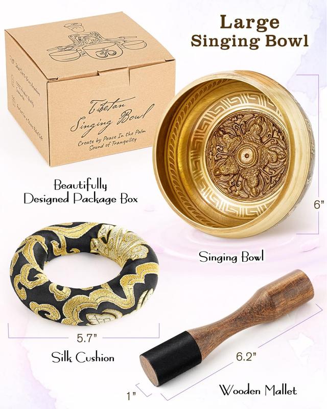 Tibetan Singing Bowls, Singing Sound Bowl Handcrafted in Nepal for Yoga 6