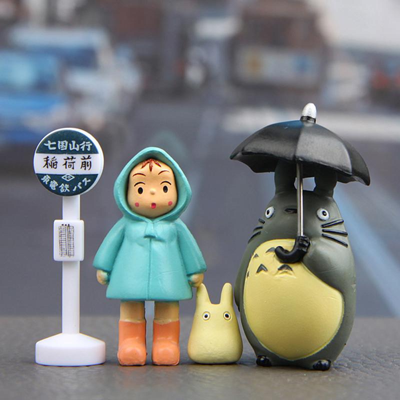 4pcs lot 3-5cm Anime My Neighbor Totoro Action Figure Toy Hayao Miyazaki  Gift