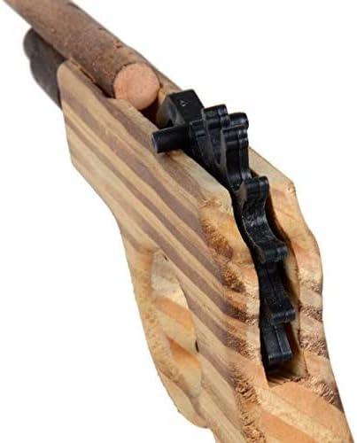 Wooden Rubber Band Gun Kids Toy with 100 Rubber Bands 9