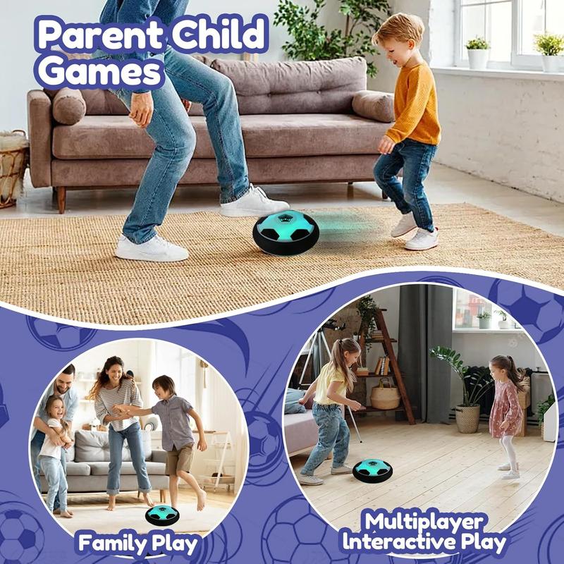 Hover Soccer Ball Boys Toys - Soccer Toys Air Floating Soccer Toy with LED Lights and Foam Bumper Indoor Games for Boys and Girls Birthday Gift for 3-12 Year Old Rechargeable LED