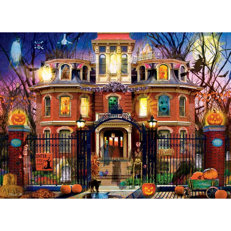 MasterPieces - Glow in the Dark - Haunted House on the Hill 1000 Piece Puzzle
