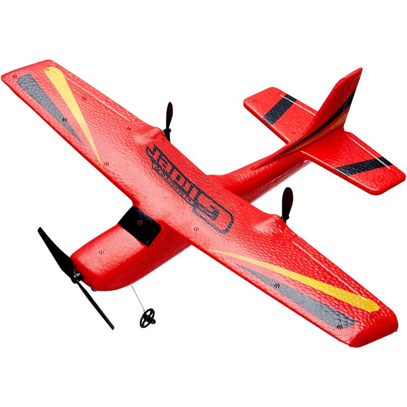 VEVOR RC Plane, 2.4GHZ 2 Channel Remote Control Airplane with 6-Axis Gyro Stabilizer, Ready to Fly Aircraft Plane Toys with 2 Batteries, Easy to Fly RC Glider for Adults Kids Beginners Boys Girls Christmas gift