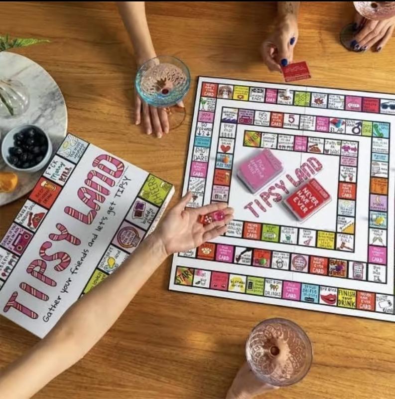 Tipsy Land Party Board Game - Fun Adult Drinking Game - Perfect for Girl's Night, Bachelorette Party - Created by Two Women from Texas