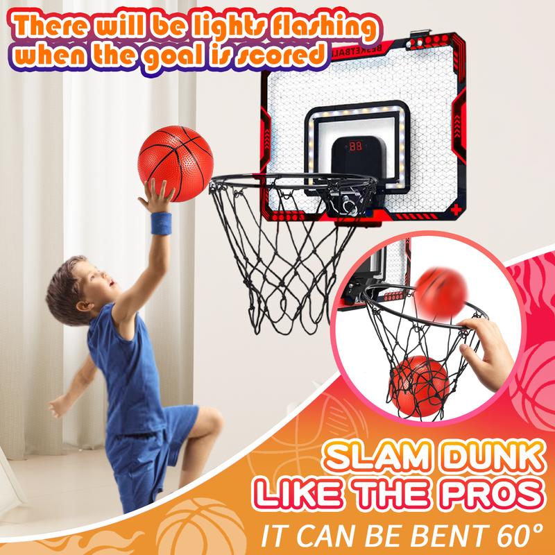 Foldable Basketball Frame, Indoor Mini Basketball Hoop for Kids