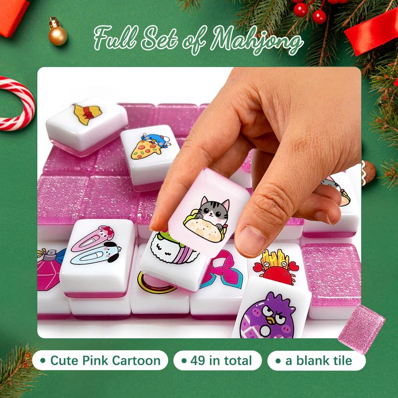 Seaside Escape Game with Cute Pink Cartoon Pattern with Handbag Board Game Accessories Family Game