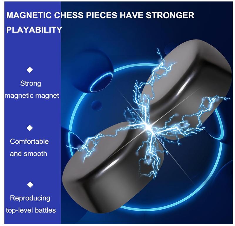 Magnetic Chess Game,Multiplayer Board Game,Fun Table Top Magnet Chess Game,Cluster Game