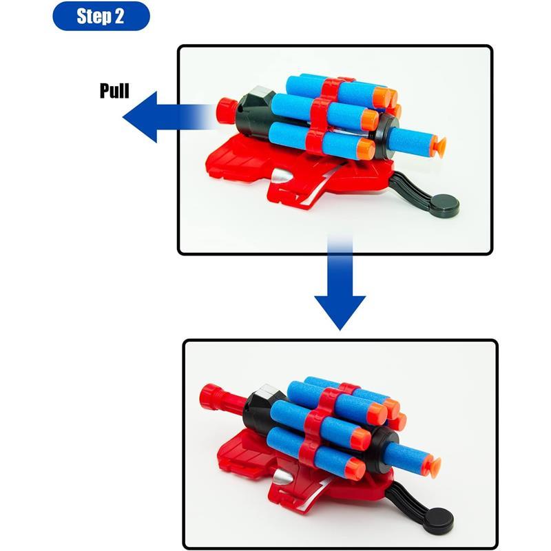 2 Sets Spider Web Shooters Cosplay Launcher Gloves with Wrist Toy Set Hero Webs Shooter for Kids