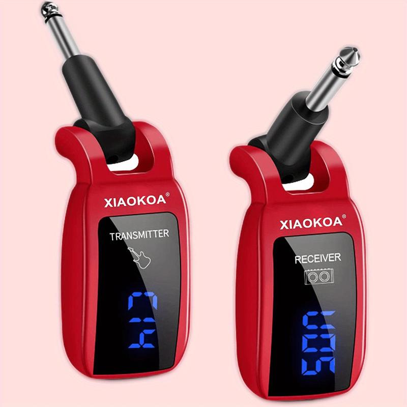 Portable Wireless Guitar System UHF Wireless Guitar Transmitter Receiver for Electric Guitar Bass, 1 Set Guitar Receiver & Transmitter Combo, Summer Essentials, Music Accessories, Stocking Fillers Gift