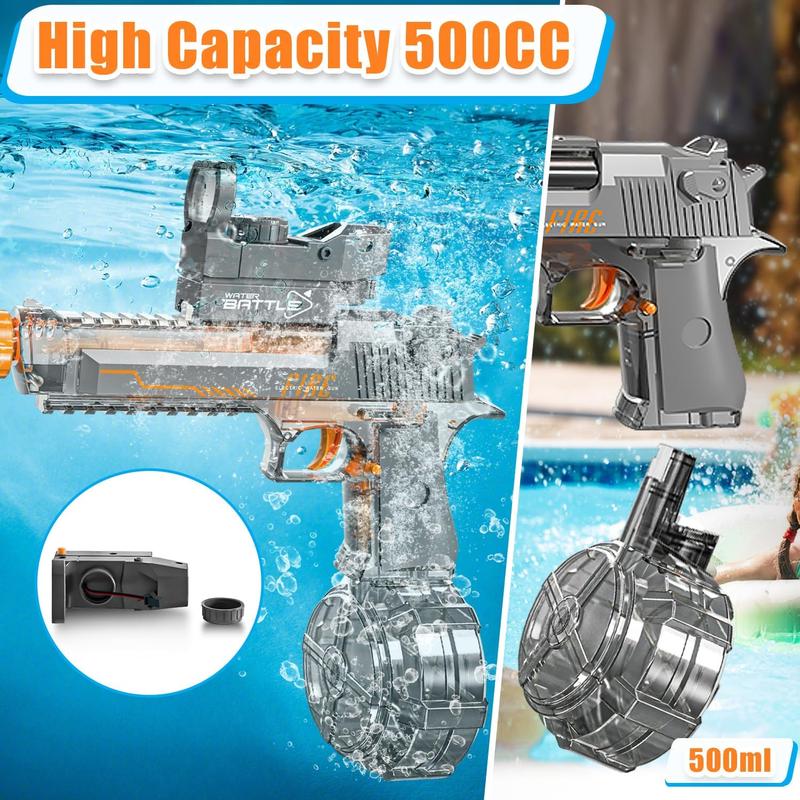 Powerful Electric Water Gun, Automatic Squirt Gun up to 32Ft Long Range, 300 Water Shots, Classic Strong Squirt Gun, Summer Outdoor Swimming Pool Water Toy for Adult Kids outdoor toys blue memory training and observation blasters & toy guns