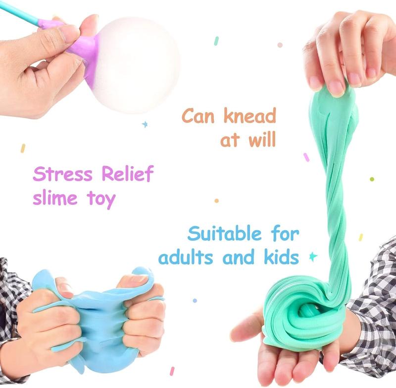 Christmas Butter Slime Kit 5 Pack, Scented Candy Unicorn Watermelon Christmas Slime Party Favors for Girls and Boys, DIY Putty Toys for Kids, Soft Stretchy & Non-Sticky, Cute Stuff, Basket Stuffers