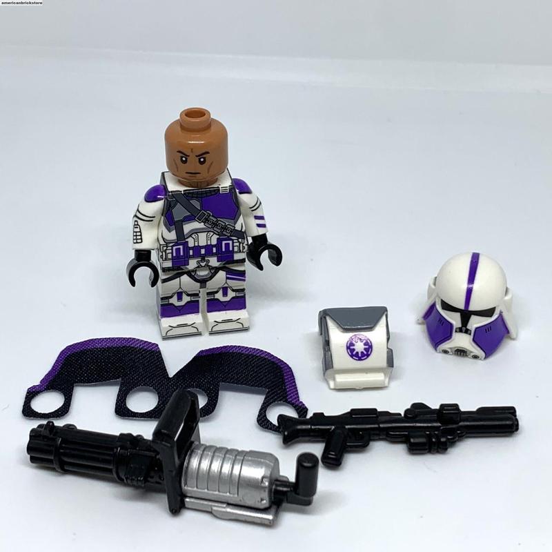 Mace Windu and 187th Legion Clone Trooper Minifigures Clone Wars Minifigures