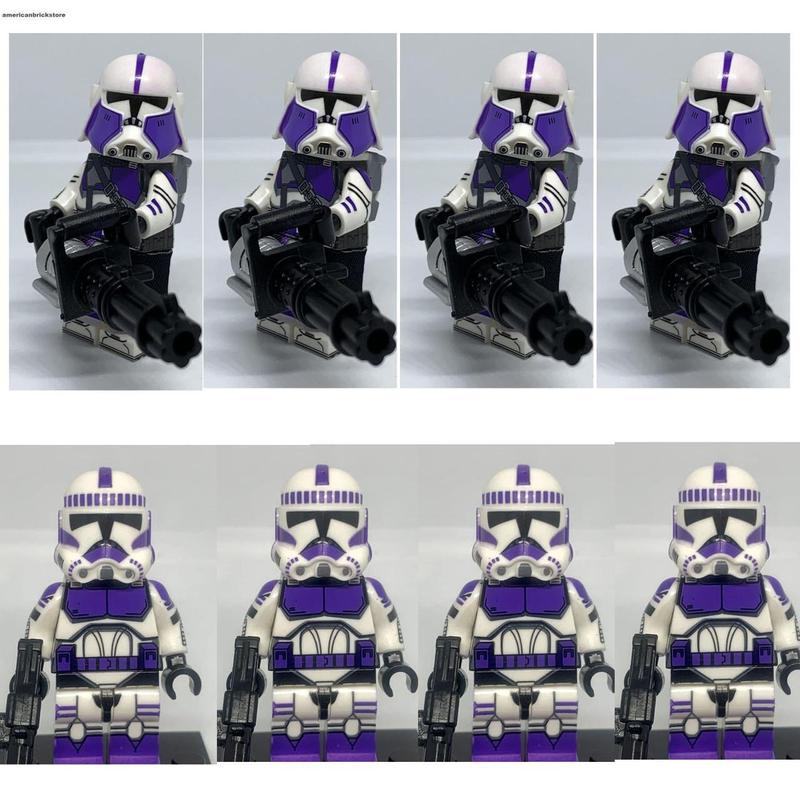 Mace Windu and 187th Legion Clone Trooper Minifigures Clone Wars Minifigures