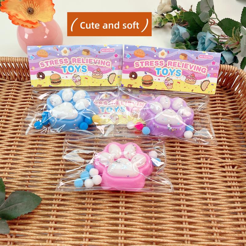 Small Cat paw venting squeeze toy for Kids&adult, stress relief toys, Cat Themed Teenage Gifts Handmade toy