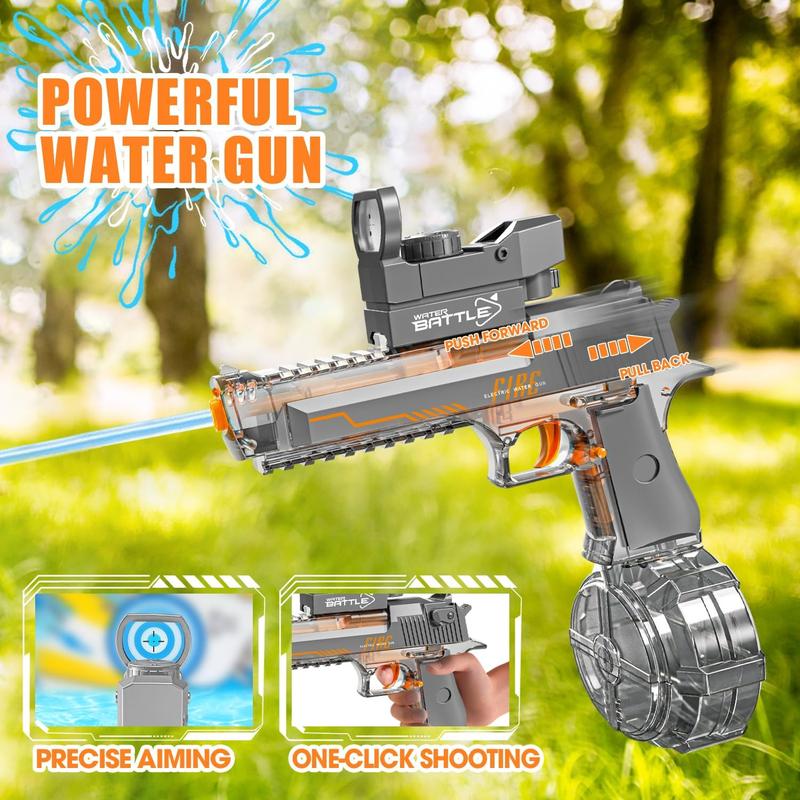 Powerful Electric Water Gun, Automatic Squirt Gun up to 32Ft Long Range, 300 Water Shots, Classic Strong Squirt Gun, Summer Outdoor Swimming Pool Water Toy for Adult Kids outdoor toys blue memory training and observation blasters & toy guns