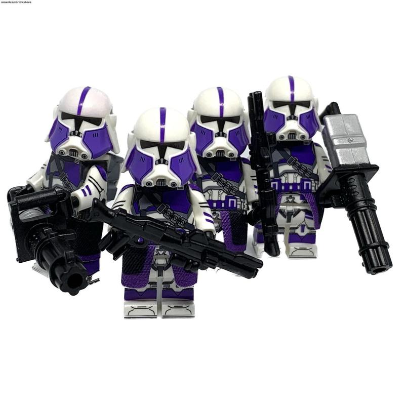 Mace Windu and 187th Legion Clone Trooper Minifigures Clone Wars Minifigures