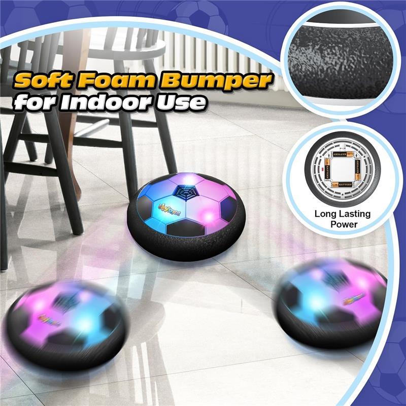 Air Power Soccer Ball for Kids with LED Light, Hover Soccer Ball for Indoor & Outdoor Play, Boys & Girls 3-8 Years Old, Fun Soccer Toys for Kids