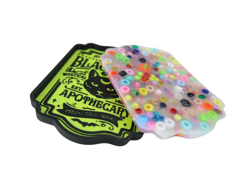 Halloween Black Cat Picky Pad and Tray- Satisfy Your Urge to Pick, Pop and Peel Stress-Free!