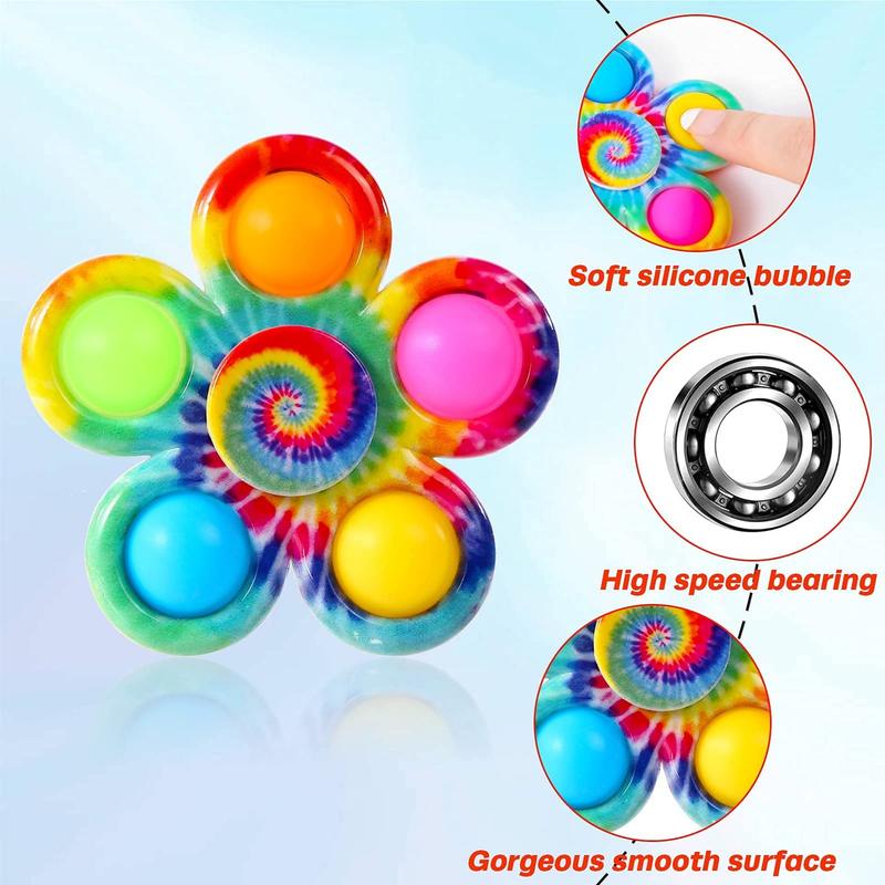 Fidget Spinners Toys 4 Pack, Fidget Toys for Kids Adults, Bulk Pop Sensory Spinner Toys Stress Relief Girls Boys, Kids Birthday Classroom Prizes