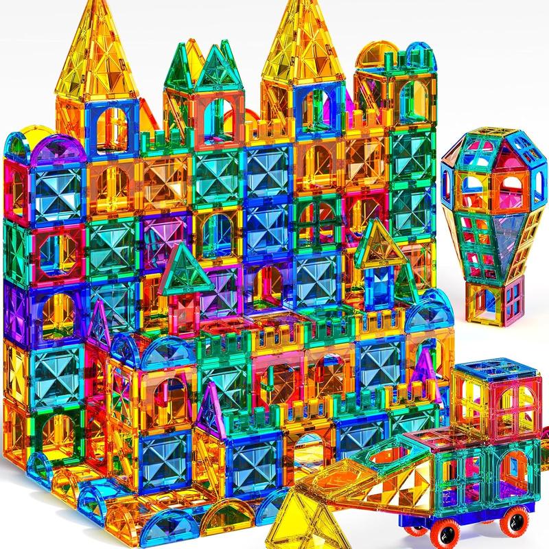 Magnetic Tiles,Building Blocks, Magnets Building Set, Learning and Education Toys Christmas Toy Gift