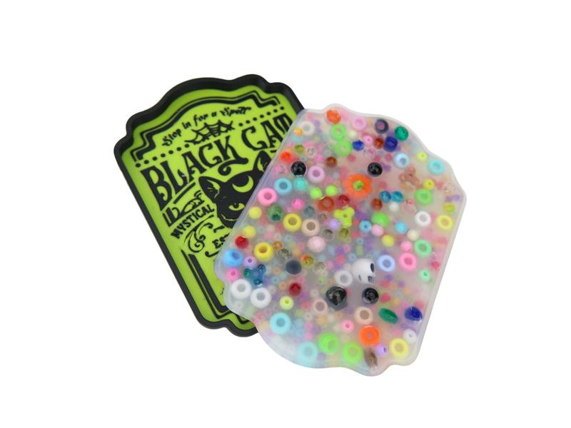 Halloween Black Cat Picky Pad and Tray- Satisfy Your Urge to Pick, Pop and Peel Stress-Free!