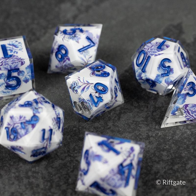 Moonlight Garden DnD Dice Set - Dice for Dungeons and Dragons, D&D, RPGs