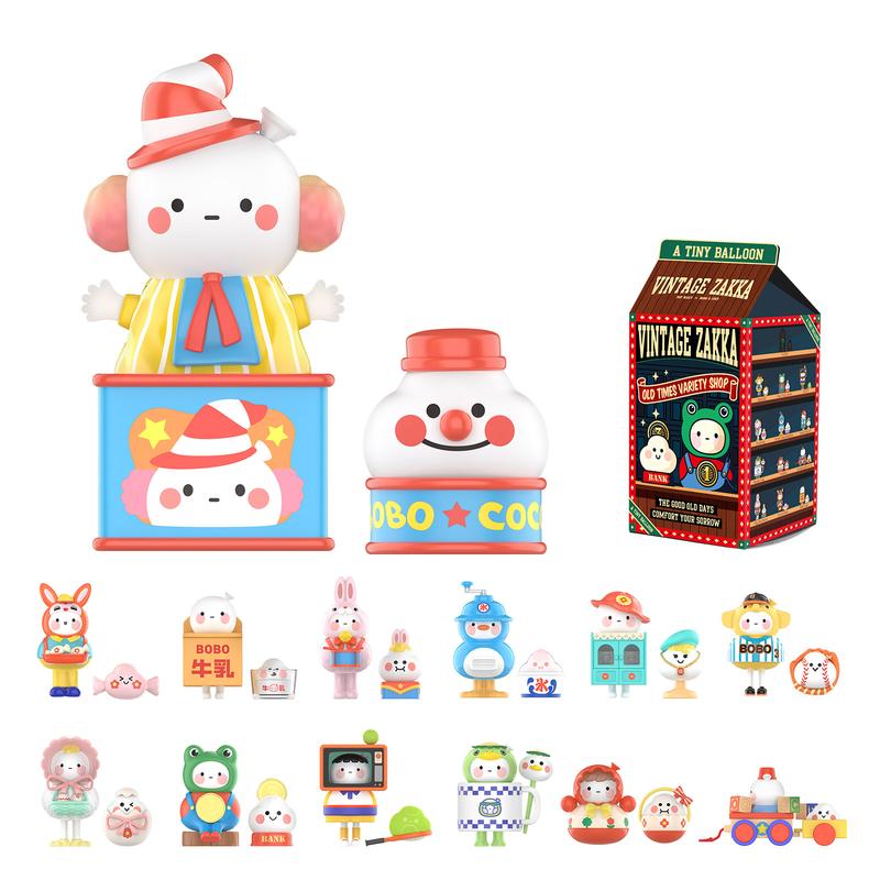 POP MART Figure Toys BOBO & COCO Vintage Zakka Series, Blind Box, Mystery Box