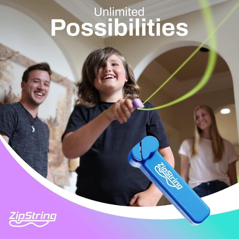 Original - As Seen on Shark Tank - Classic ZipString Rope Launcher Toy, Perfect for Kids & Adults - Fly a String Loop in The Air for Endless Tricks & Fun, Wonderment Awaits, Bodacious Blue