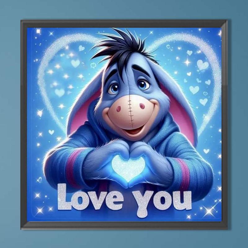 Donkey Pattern DIY Diamond Arts Colorful Painting Kit without Frame, DIY 5D Diamond Arts Colorful Painting for Bedroom Home Wall Decor