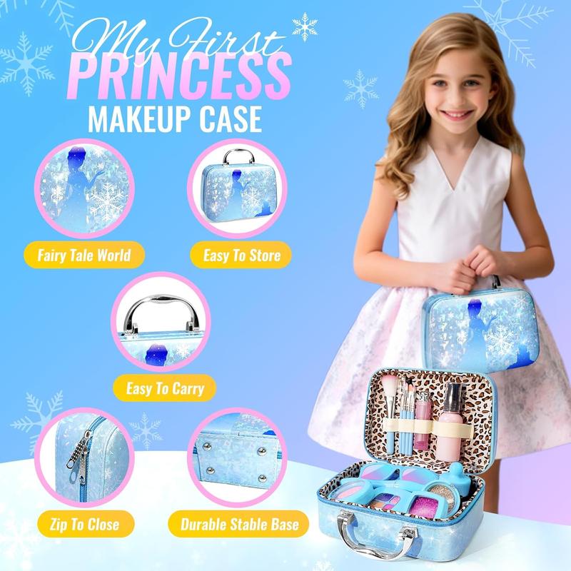 Christmas Pretend Makeup for Toddlers, Play Makeup for Little Girls, Toy Makeup Set for Girls, Birthday New year Gifts
