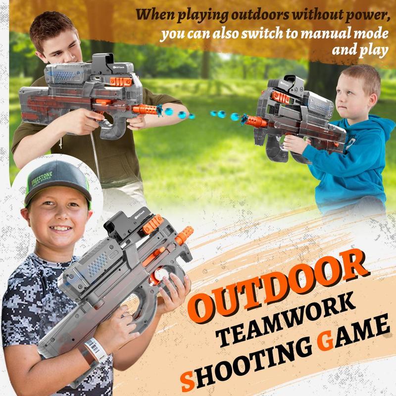 Electric Water Ball Shooting Toys, 1 Count Outdoor Game Toy with Goggles & Silencer, Outdoor Shooting Team Game Toy