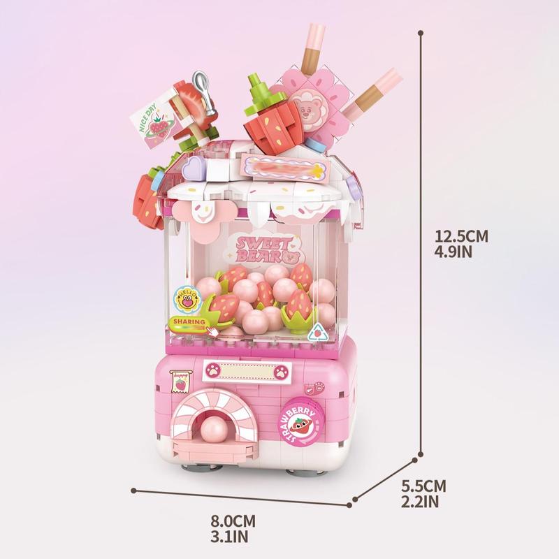 Candy Machine Design Building Blocks Toy, Cute Candy Machine Model, Creative Desktop Ornament, Decoration Gift