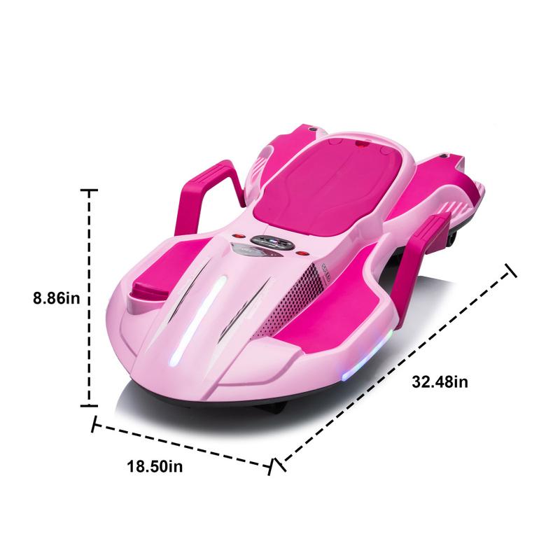 24V Kids Ride On Electric scooter w  helmet knee pads,24v ride on toy for kids,Spray function,2WD 400w wheel-hub motor,Gravity Steering,Use for 1-2 hours,Exercise your child age 6+. wiggle car