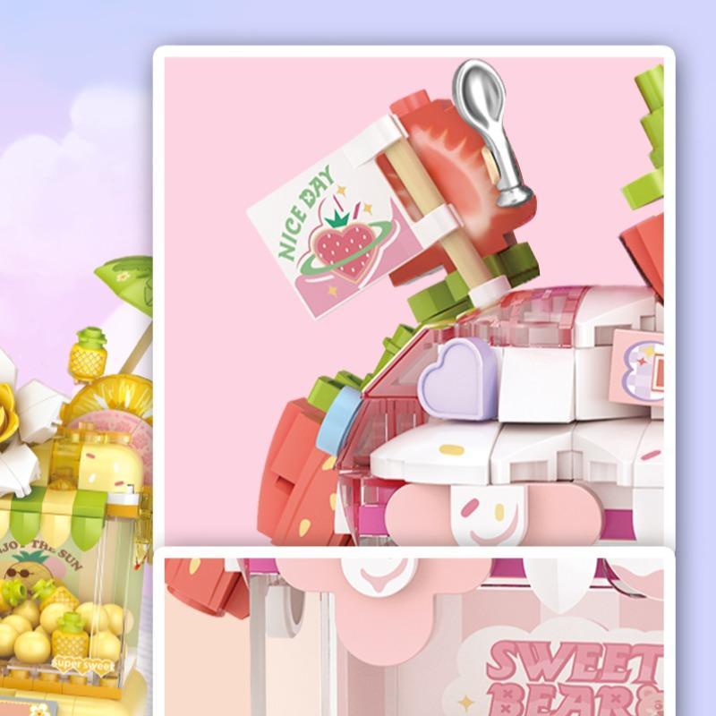Candy Machine Design Building Blocks Toy, Cute Candy Machine Model, Creative Desktop Ornament, Decoration Gift
