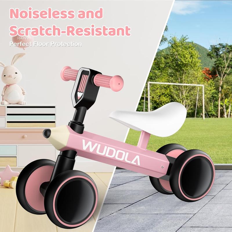 Baby Balance Bike for 1 Year Old, Birthday Gifts for Boys and Girls, No Pedal 4 Silence Wheels & Soft Seat First Bike, Baby Sports,Christmas Gift