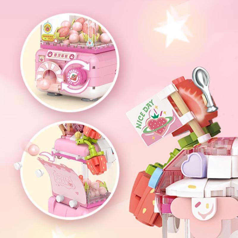 Candy Machine Design Building Blocks Toy, Cute Candy Machine Model, Creative Desktop Ornament, Decoration Gift