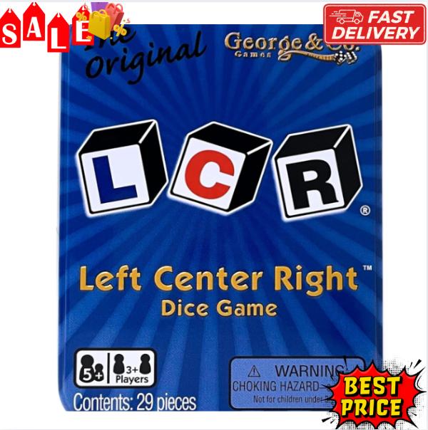 Left Center Right Dice Game - Blue Tin
