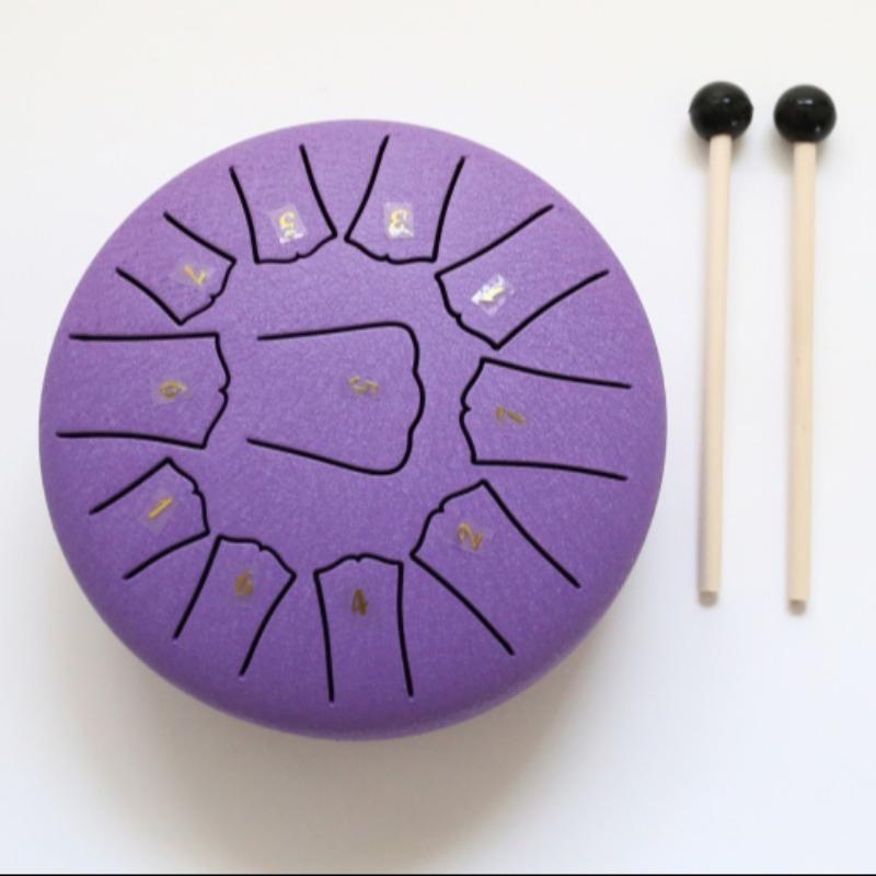 6 Inch Steel Tongue Drum with Drum Stick, 11 Note D Key Cajon Drum for Christmas Gift, Meditation Yoga Instrument, Musical Instrument for Adults & Teens, Stocking Fillers Gift