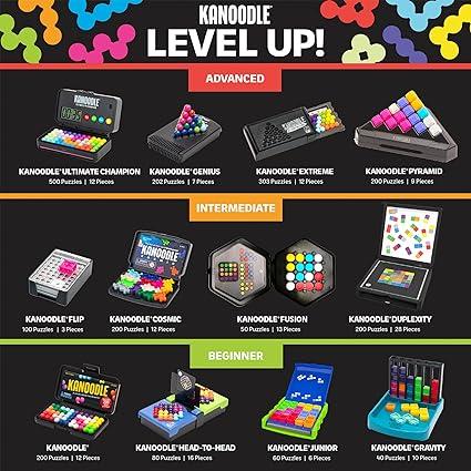 Kanoodle 3D Brain Teaser Puzzle, Includes 200 Addicting Puzzles, Beginner to Expert, Perfect Travel Game