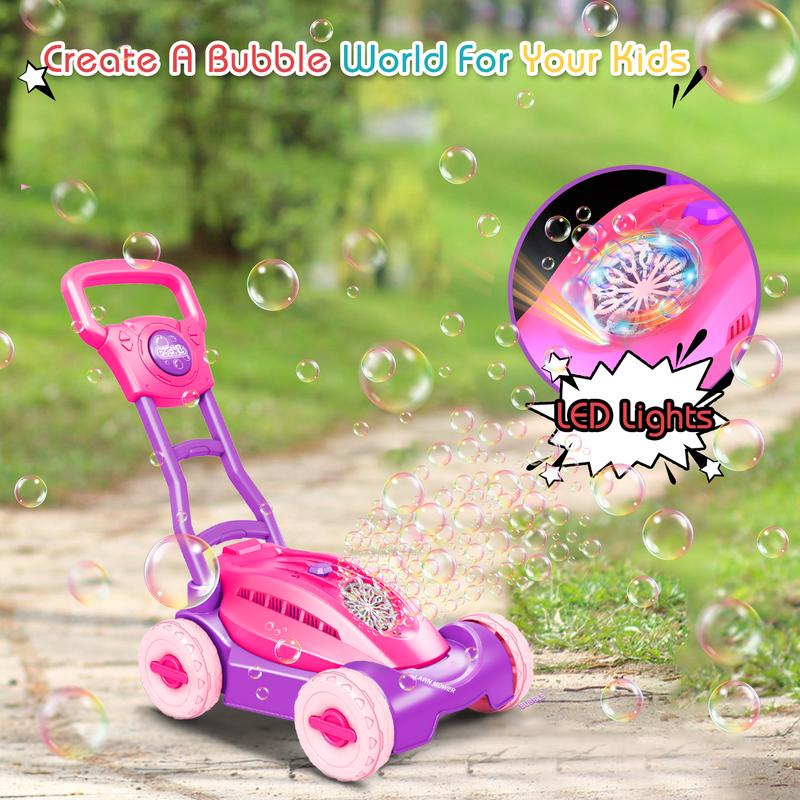 2024 Christmas Gifts for Kids Bubble Lawn Mower Machine Bubble Blaster   Backyard Outdoor Toy for Girls and Boys Birthday Gift