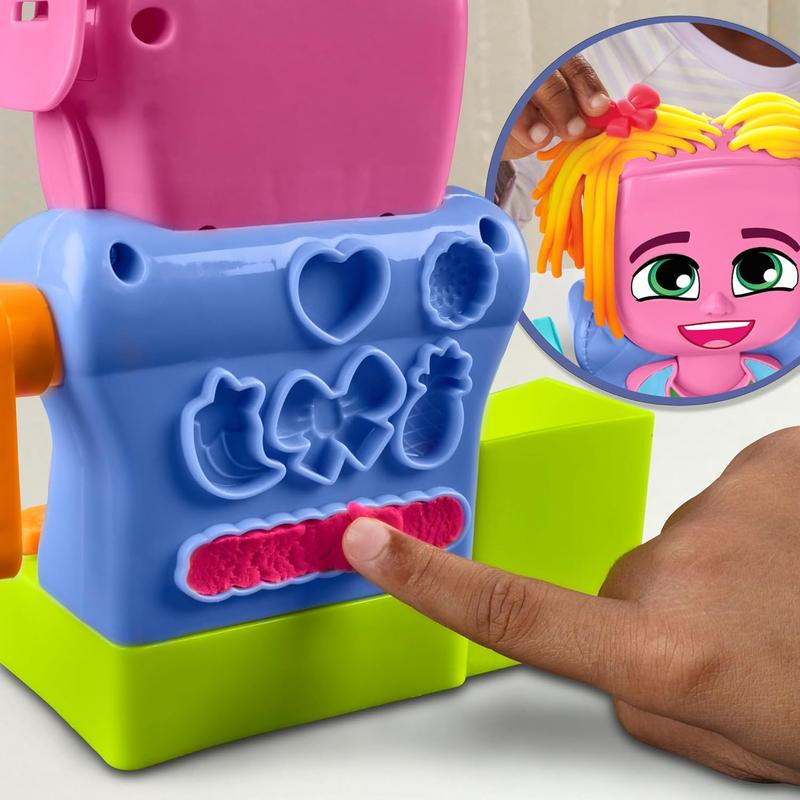 Play-Doh Hair Stylin' Salon Playset with 6 Cans, Pretend Play Toys for Girls and Boys Ages 3 and Up