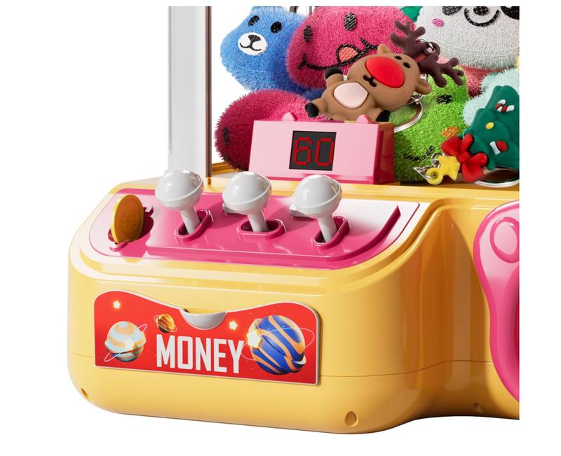 Claw Machine Toys , Electronic Arcade Game Indoor Toys , Candy Prize Dispenser Vending Machine Toys ,20 Plush, 4 Christmas Toys, Christmas gifts, birthday gifts