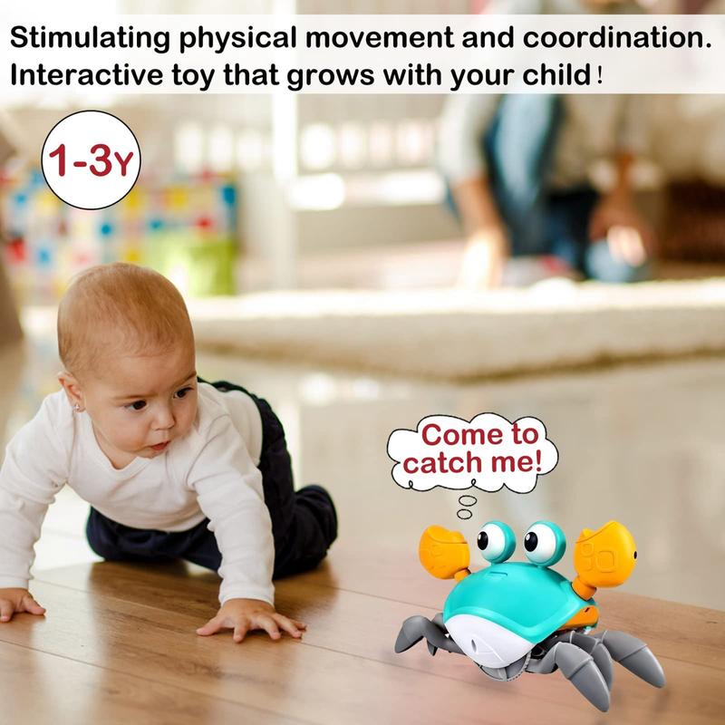 Electric induction crab toy, automatic obstacle avoidance crawling toy, simulated crab toy, children's sound and light dynamic crab toy