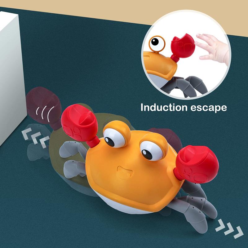 Electric induction crab toy, automatic obstacle avoidance crawling toy, simulated crab toy, children's sound and light dynamic crab toy