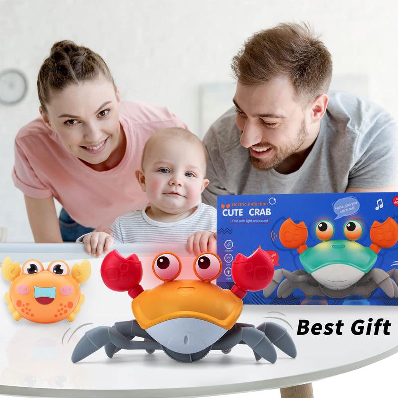 Electric induction crab toy, automatic obstacle avoidance crawling toy, simulated crab toy, children's sound and light dynamic crab toy