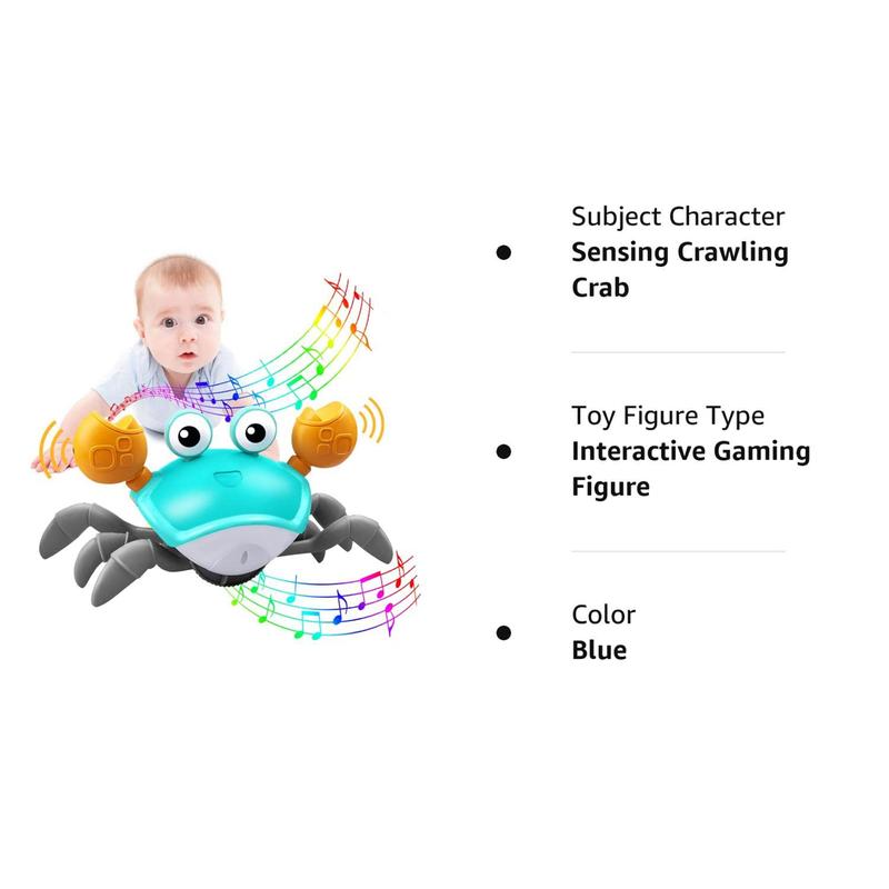 Electric induction crab toy, automatic obstacle avoidance crawling toy, simulated crab toy, children's sound and light dynamic crab toy