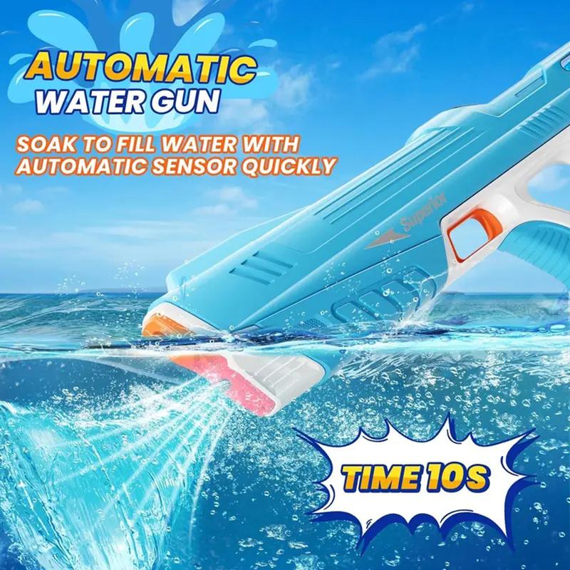 Electric Water Guns for Adults Kids 6-12, Powerful Automatic Squirt Gun, High Powered Shooting 100+ Blasts, Strongest Auto Water Blaster, Long Range 28-32 FT, Outdoor Toy Game Swimming