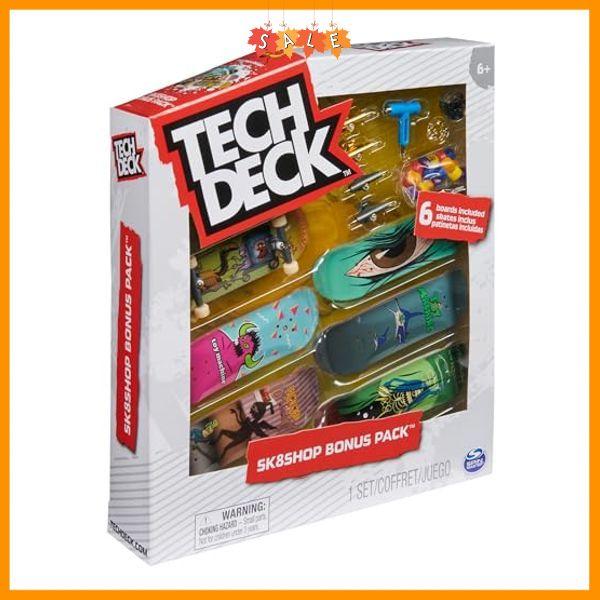 TECH DECK, Toy Machine Sk8shop Fingerboard Bonus Pack, Collectible and Customizable Mini Skateboards, Kids Toys for Ages 6 and up