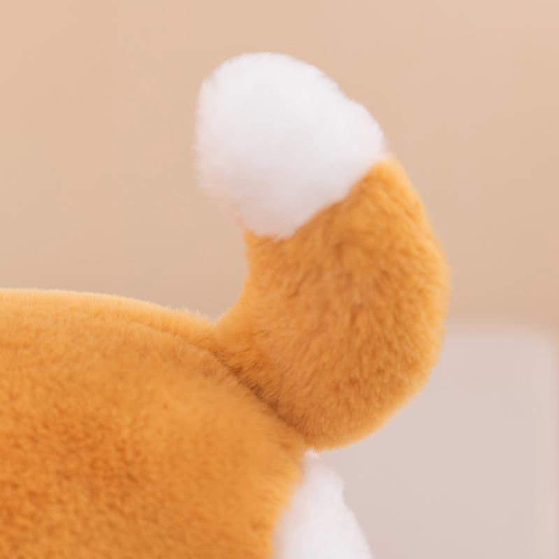 9.84-inch cute simulation corgi doll stuffed animal plush toy cartoon decoration birthday gift & holiday gift