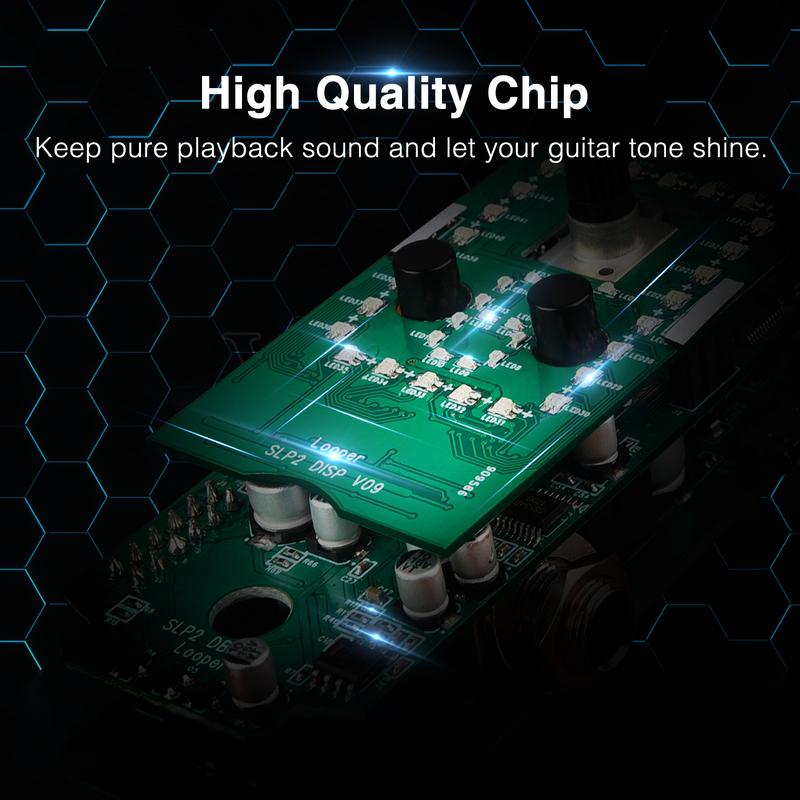 LEKATO 9 Loops 40 Minutes Record Time Looper Guitar Pedal,  Unlimited Overdubs, Electric Guitar Bass Guitar Loop Pedal Loop Station Tuner Pedal, W  USB Cable, Music Lover Music Playing Beginner Boy Girl Friend Gift